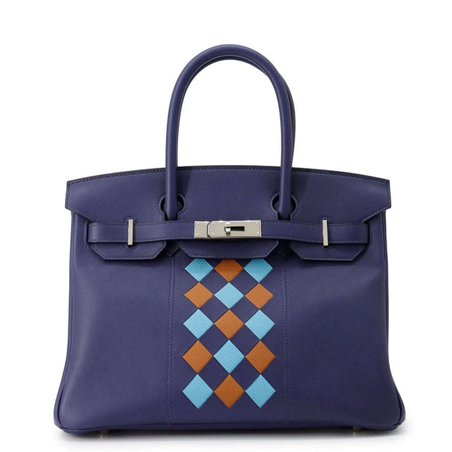 Hermès Blue Leather Birkin 30