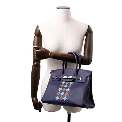 Hermès Blue Leather Birkin 30