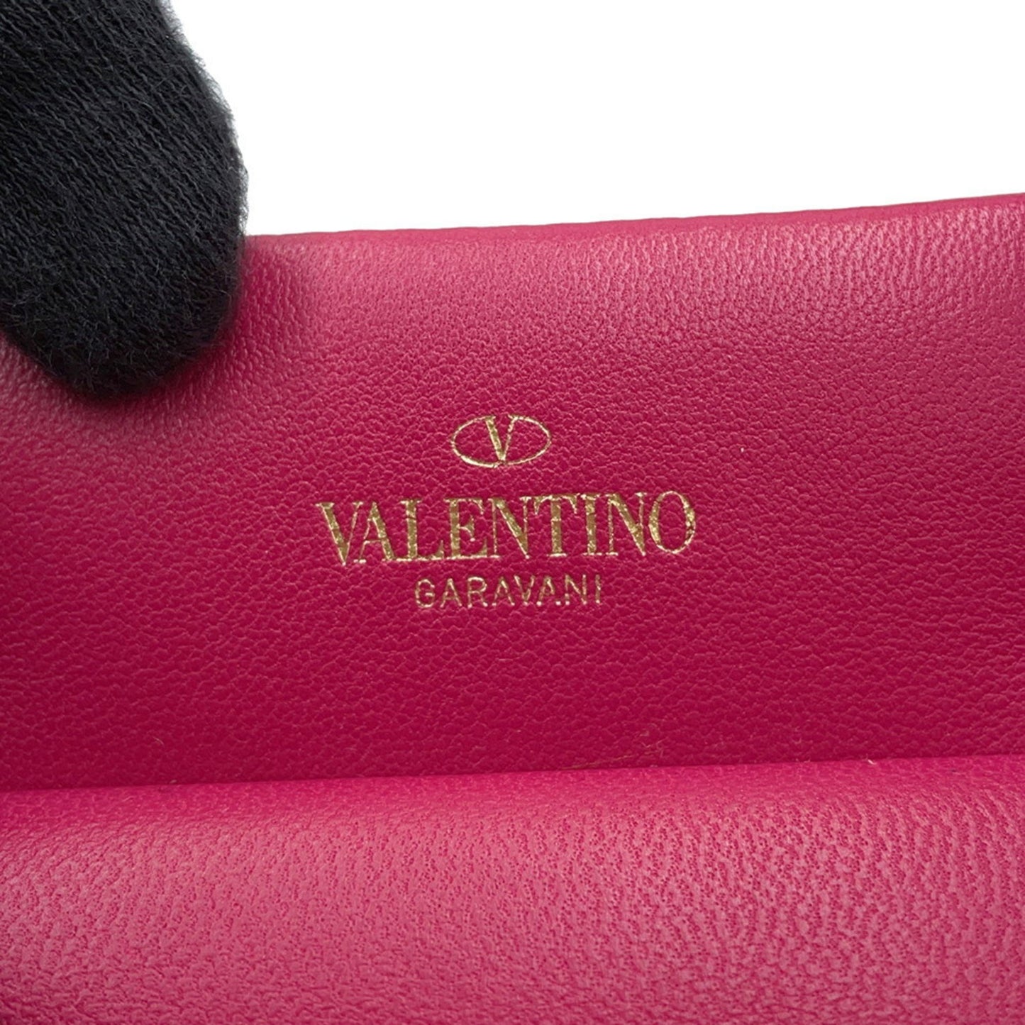 Valentino Garavani Pink Leather One Stud