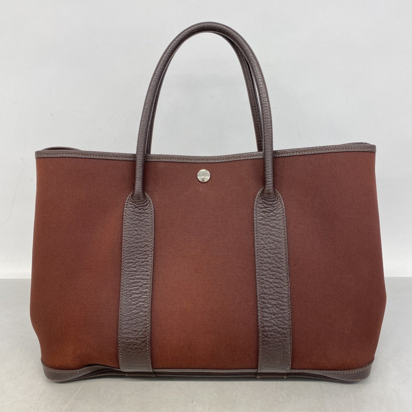 Hermès Brown Canvas Garden Party