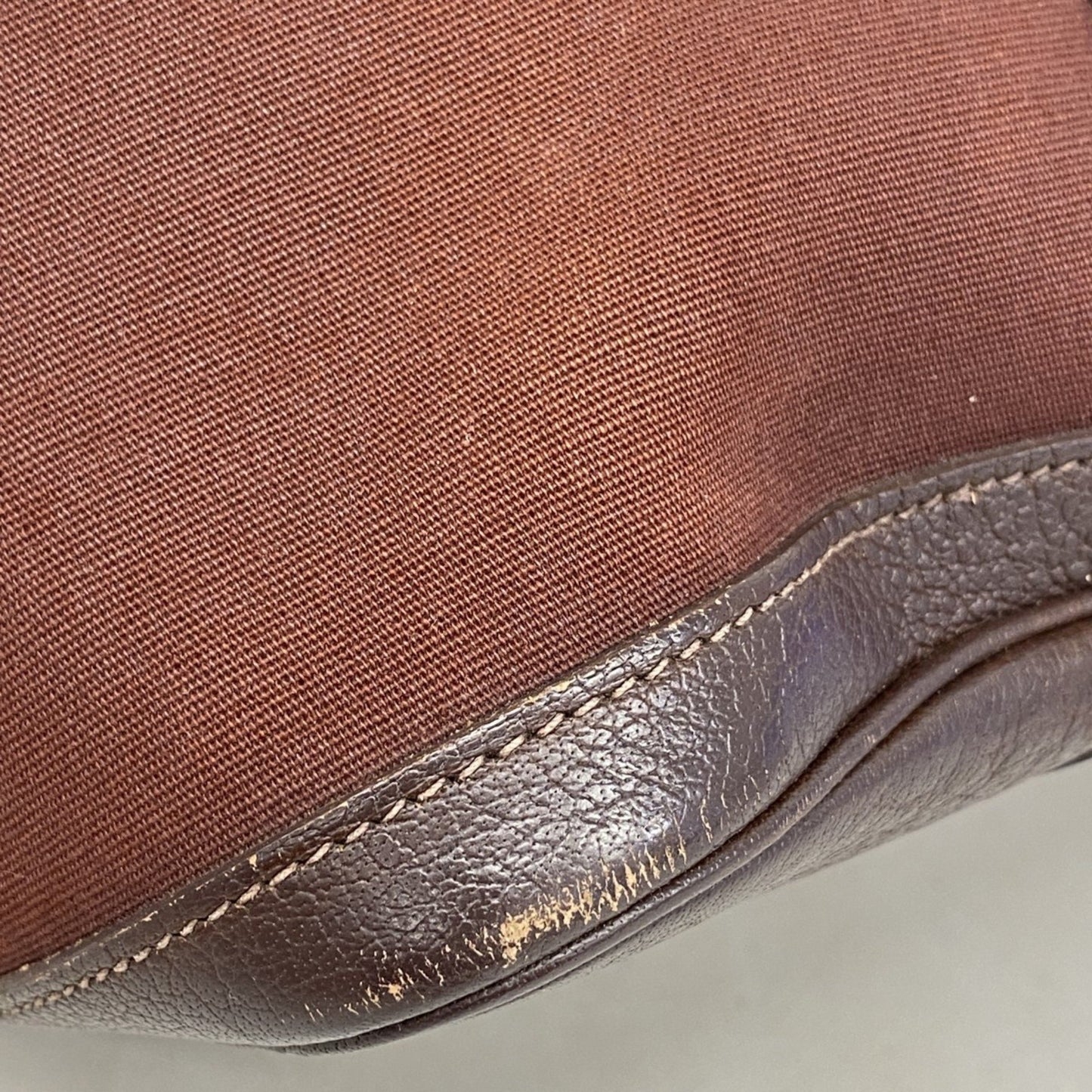 Hermès Brown Canvas Garden Party