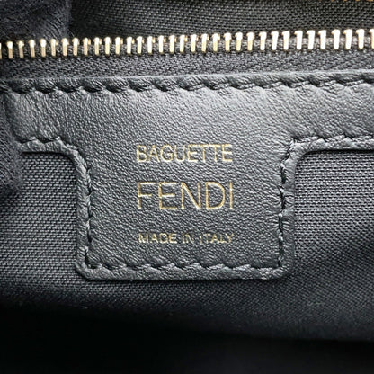 Fendi Black Leather Baguette