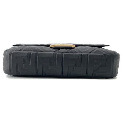 Fendi Black Leather Baguette