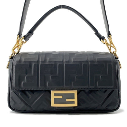 Fendi Black Leather Baguette