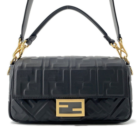 Fendi Black Leather Baguette