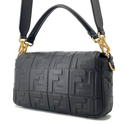 Fendi Black Leather Baguette