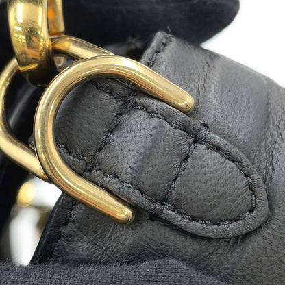 Fendi Black Leather Baguette