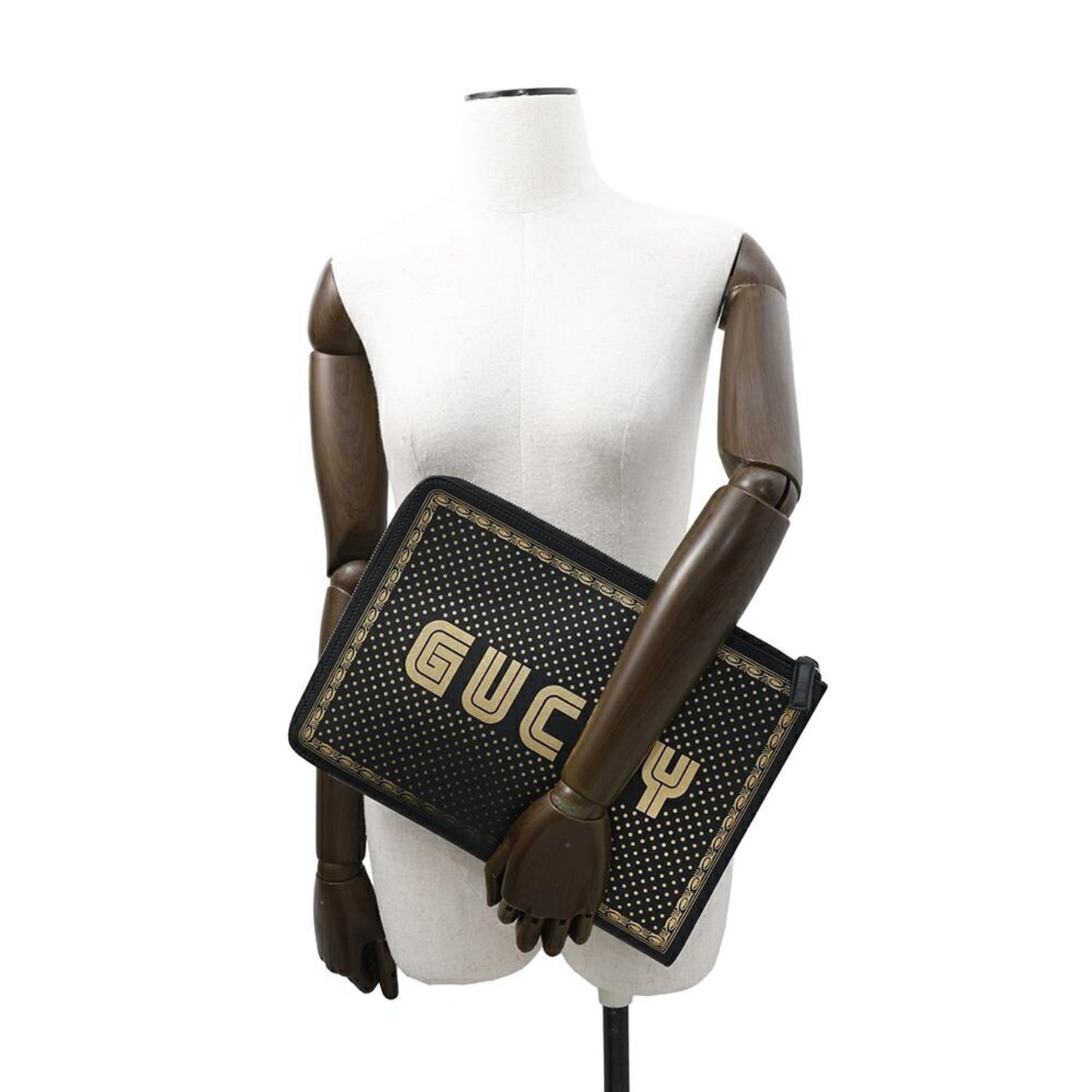 Gucci Black Leather Clutch