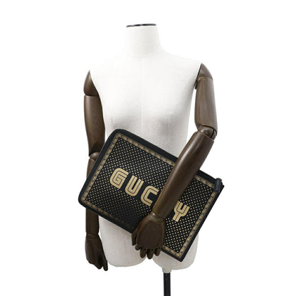 Gucci Black Leather Clutch