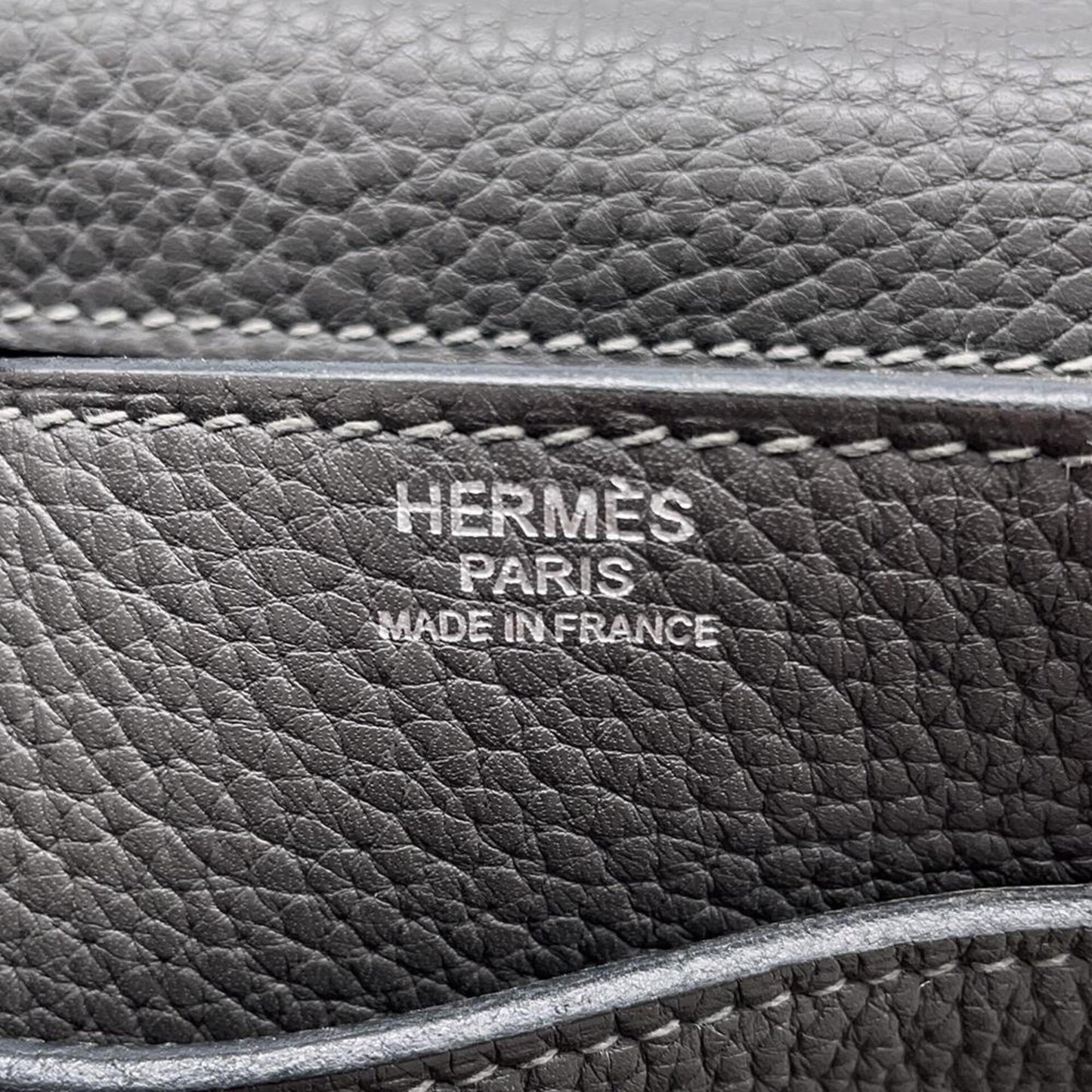Hermès Gray Leather Steve