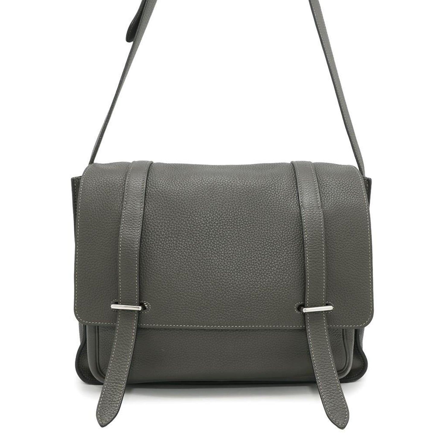 Hermès Gray Leather Steve