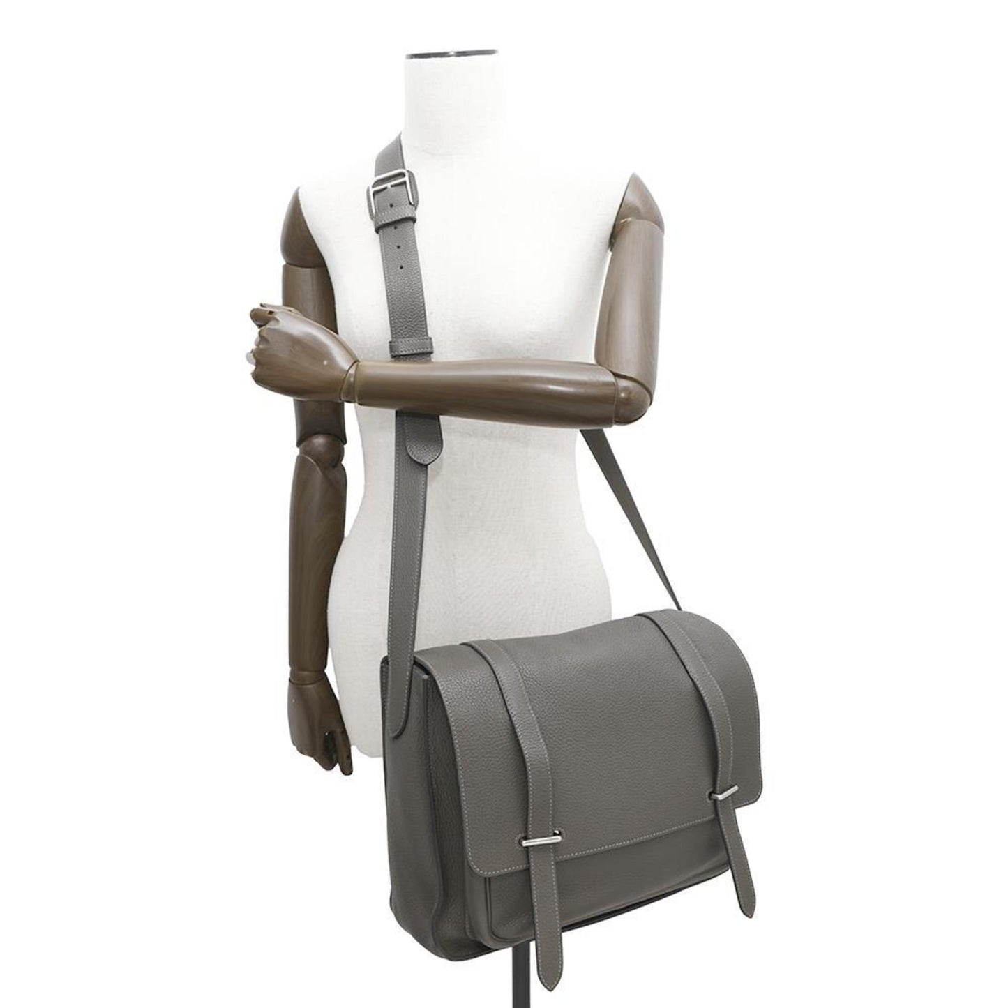 Hermès Gray Leather Steve