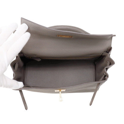 Hermès Gray Leather Kelly 28