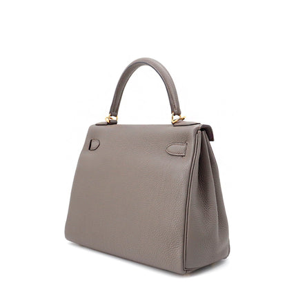 Hermès Gray Leather Kelly 28