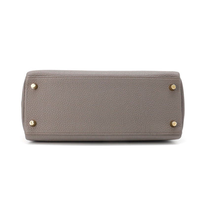 Hermès Gray Leather Kelly 28