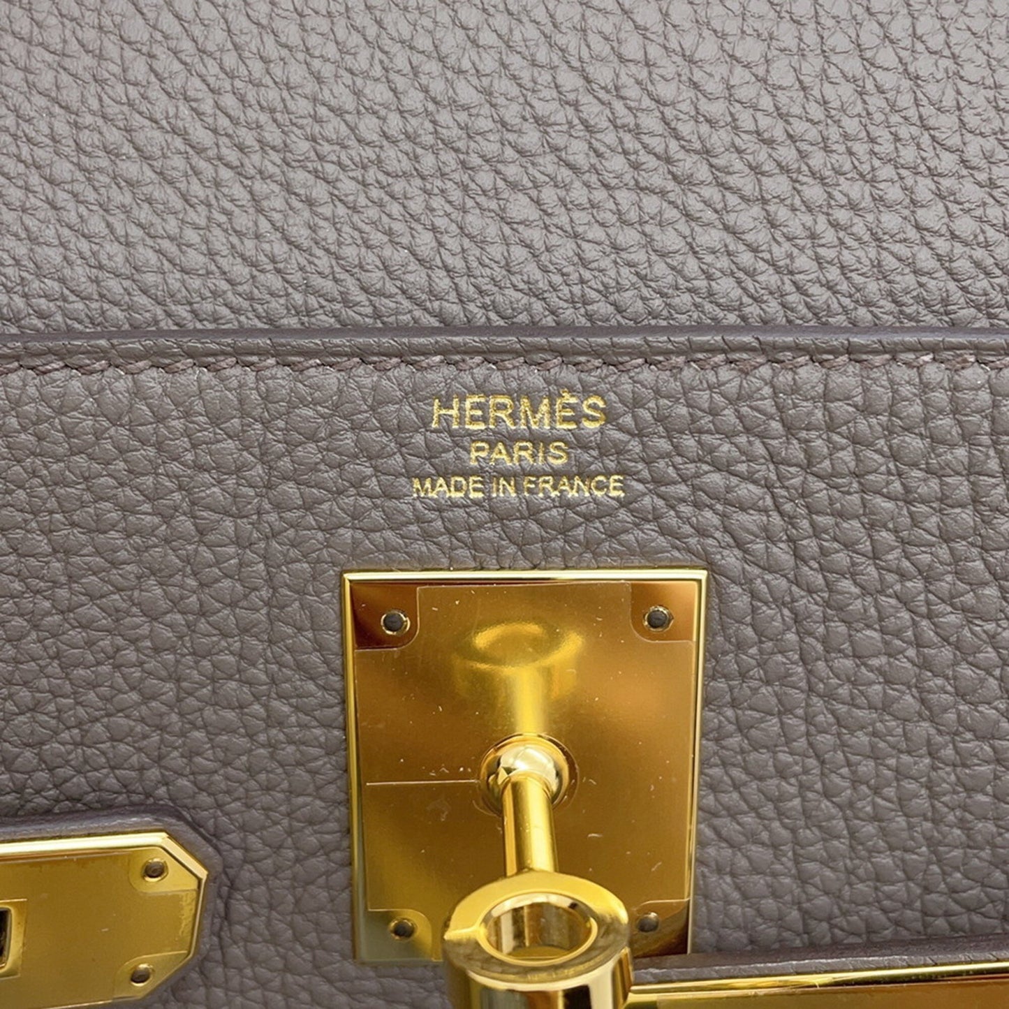 Hermès Gray Leather Kelly 28