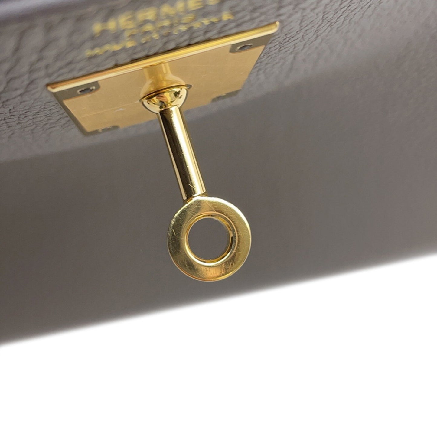 Hermès Gray Leather Kelly 28