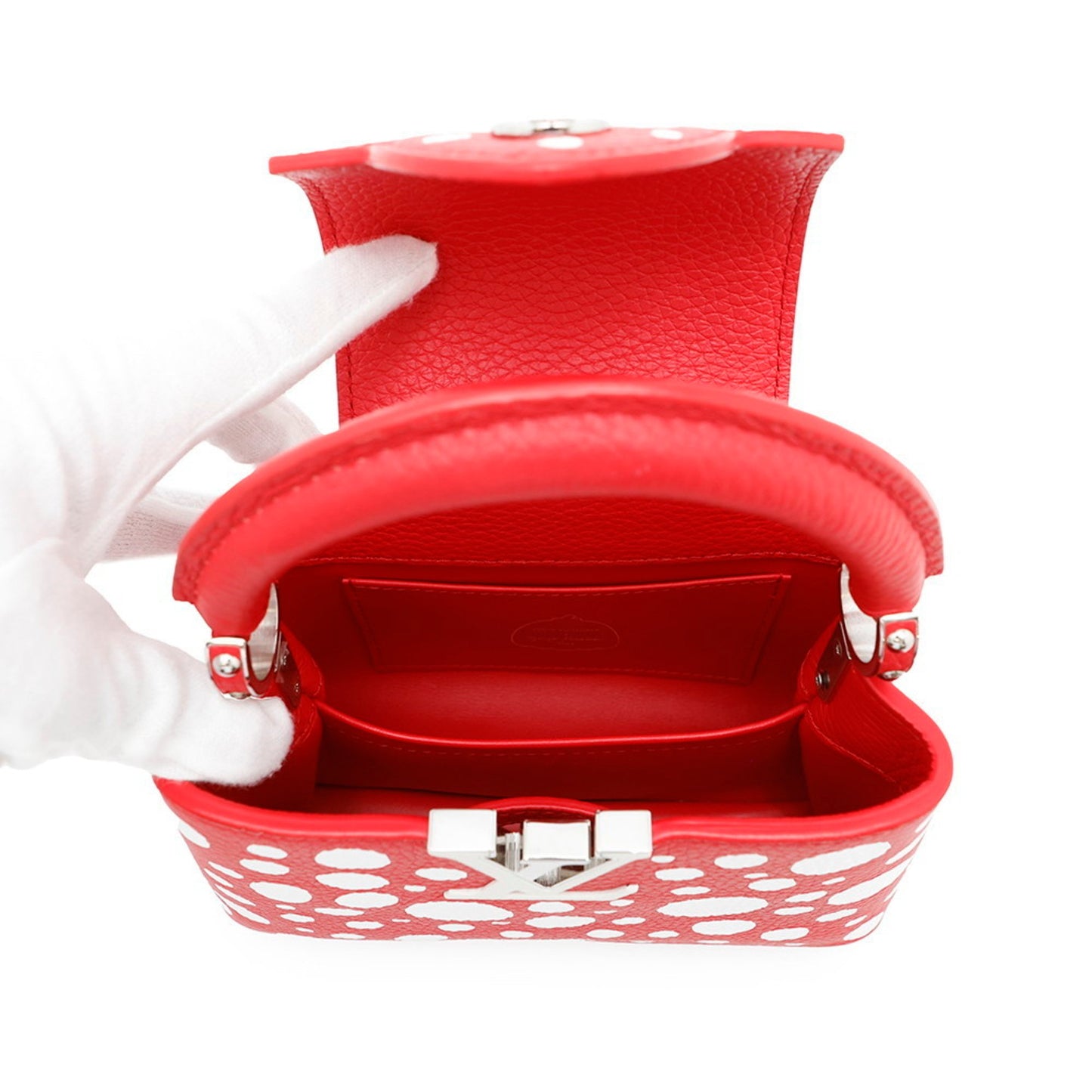 Louis Vuitton Red Leather Capucines Mini