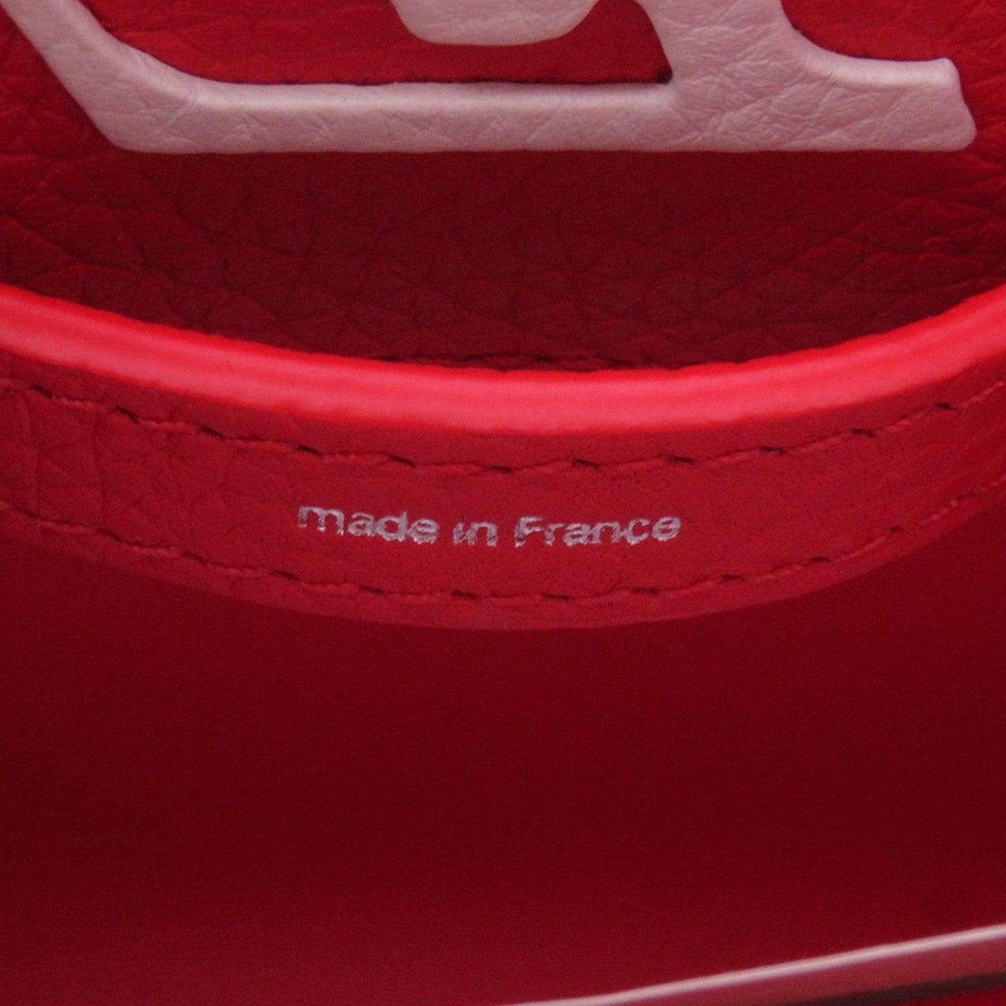 Louis Vuitton Red Leather Capucines Mini
