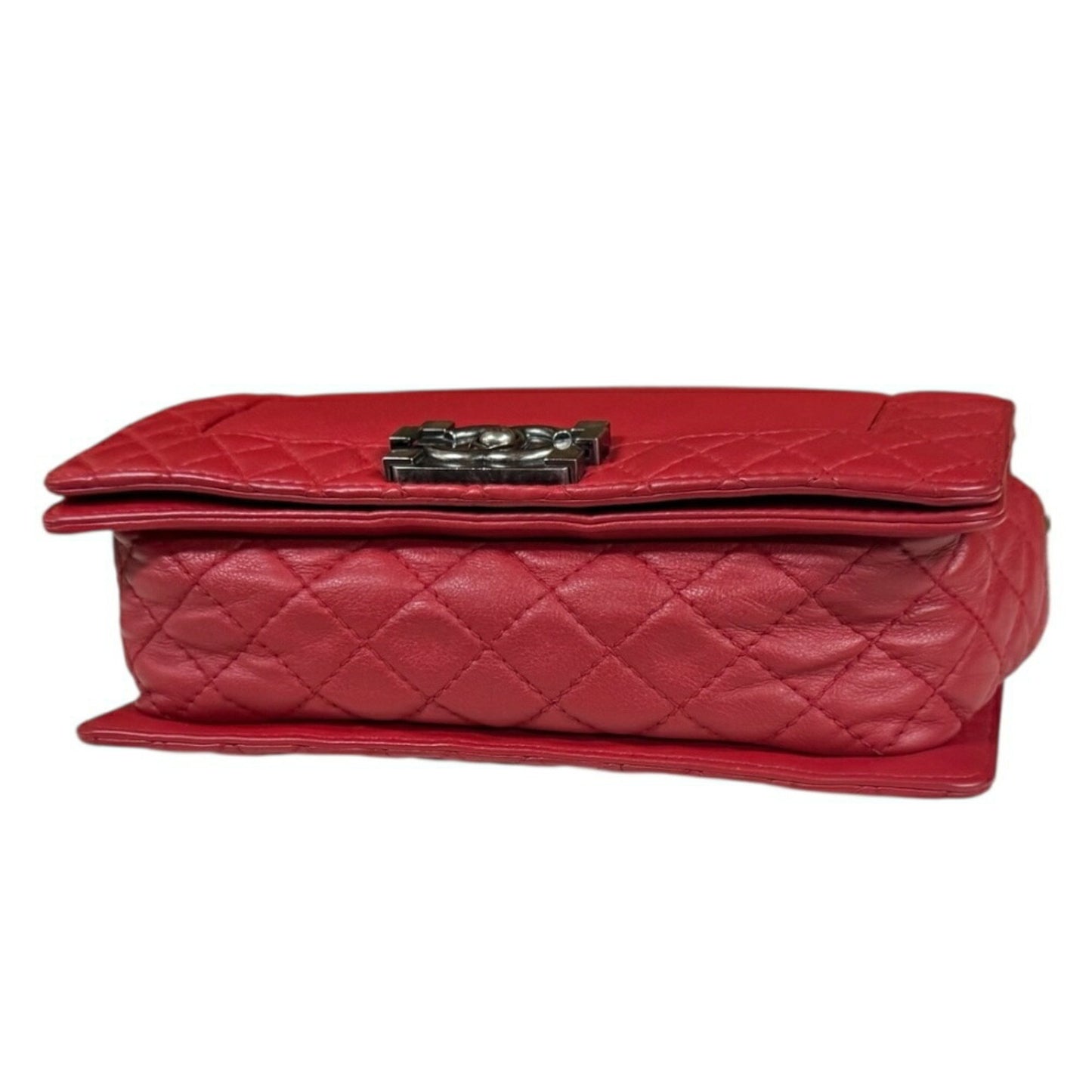 Chanel Red Leather Boy