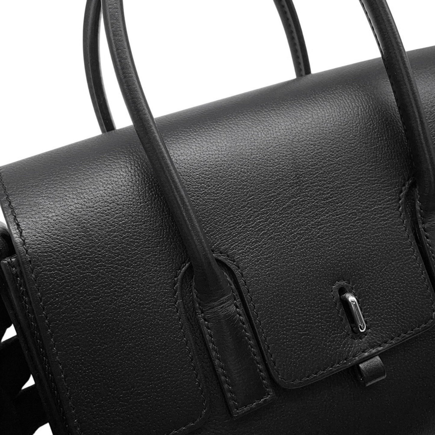 Hermès Black Leather Drag
