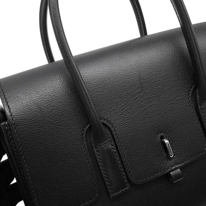 Hermès Black Leather Drag