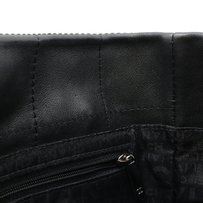 Chanel Black Leather Chocolate Bar