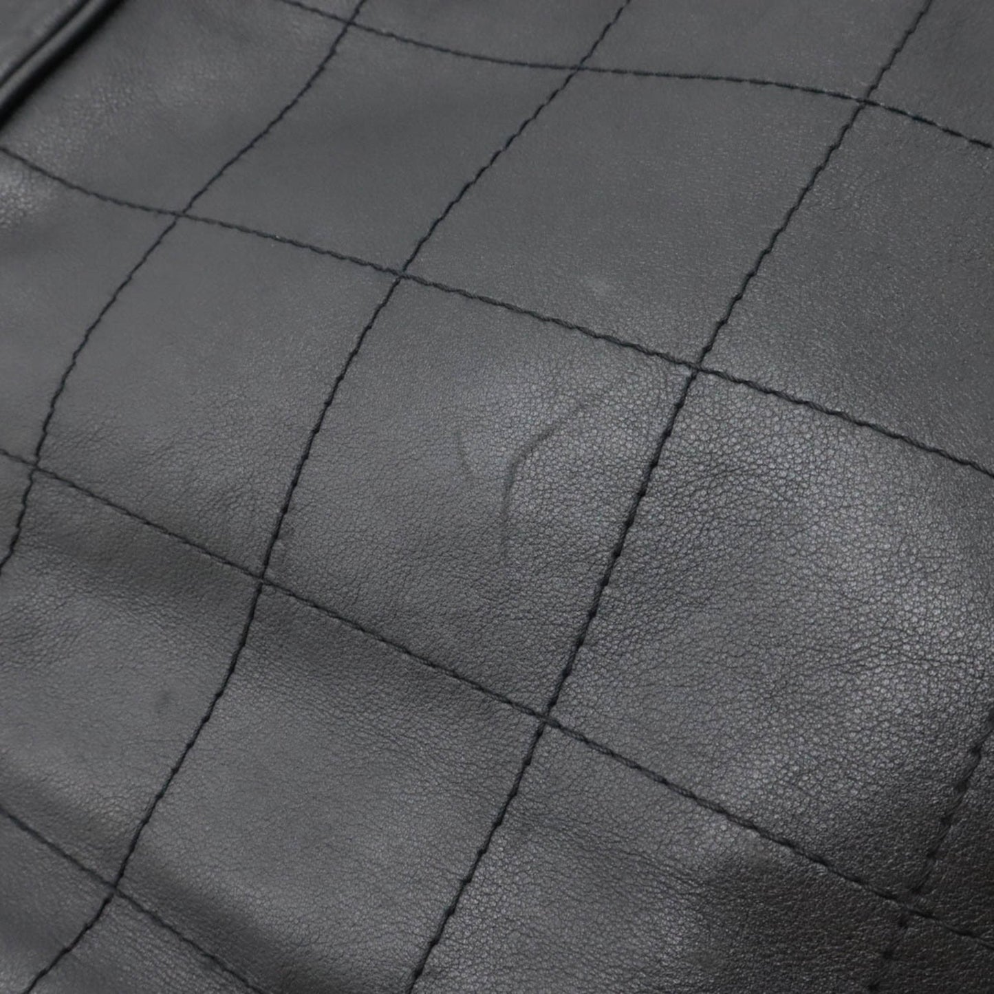 Chanel Black Leather Chocolate Bar