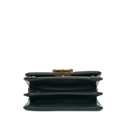 Chanel Metallic Lambskin Striped North South Boy Flap