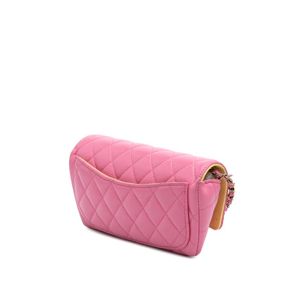 Chanel Cc Quilted Lambskin Sunglasses Case With Chain