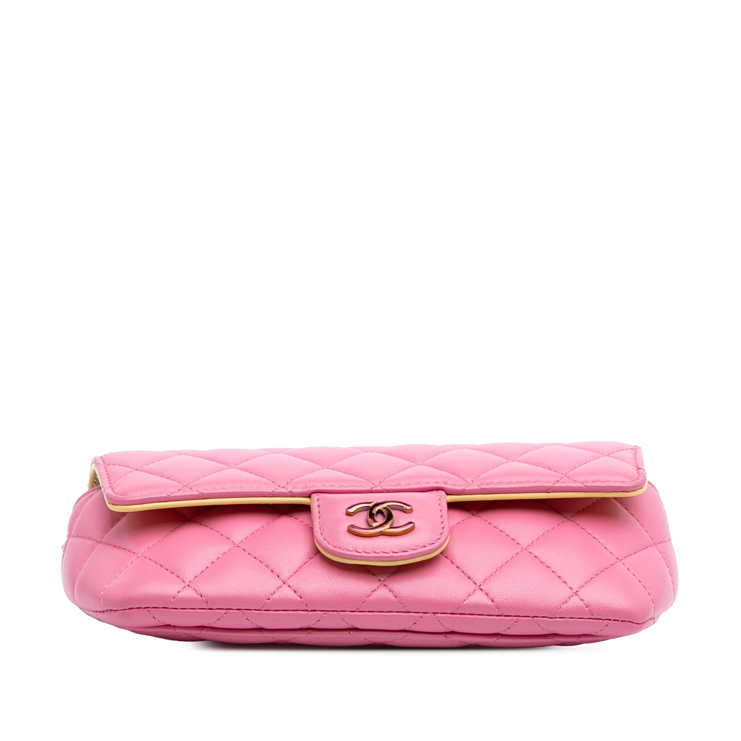 Chanel Cc Quilted Lambskin Sunglasses Case With Chain
