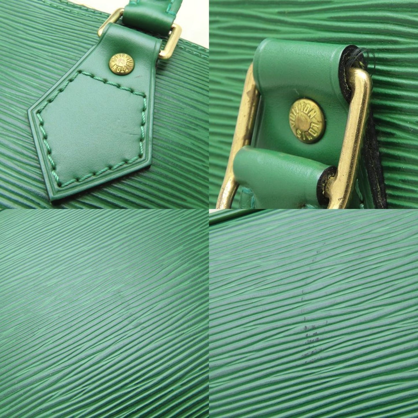Louis Vuitton Green Leather Alma