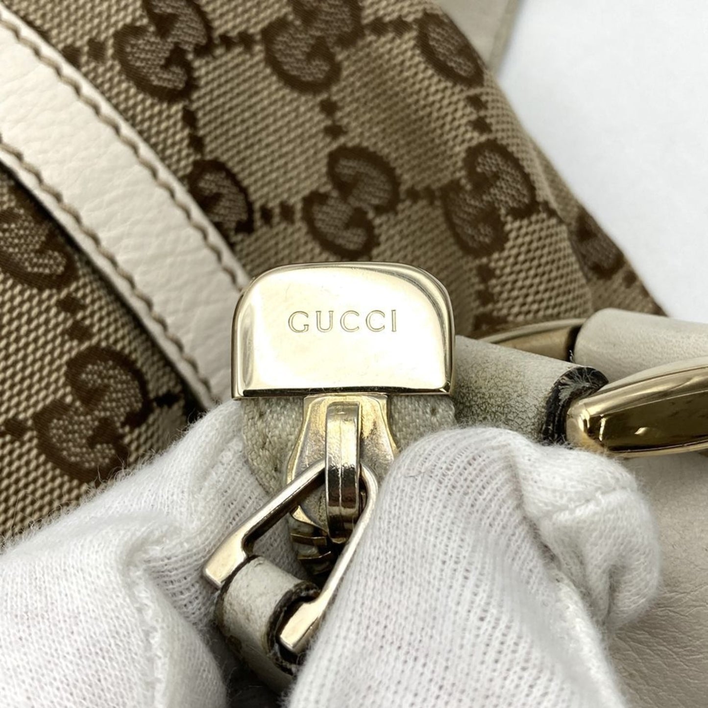 Gucci Brown Canvas Abbey