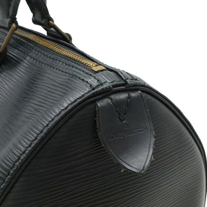 Louis Vuitton Black Leather Speedy 30
