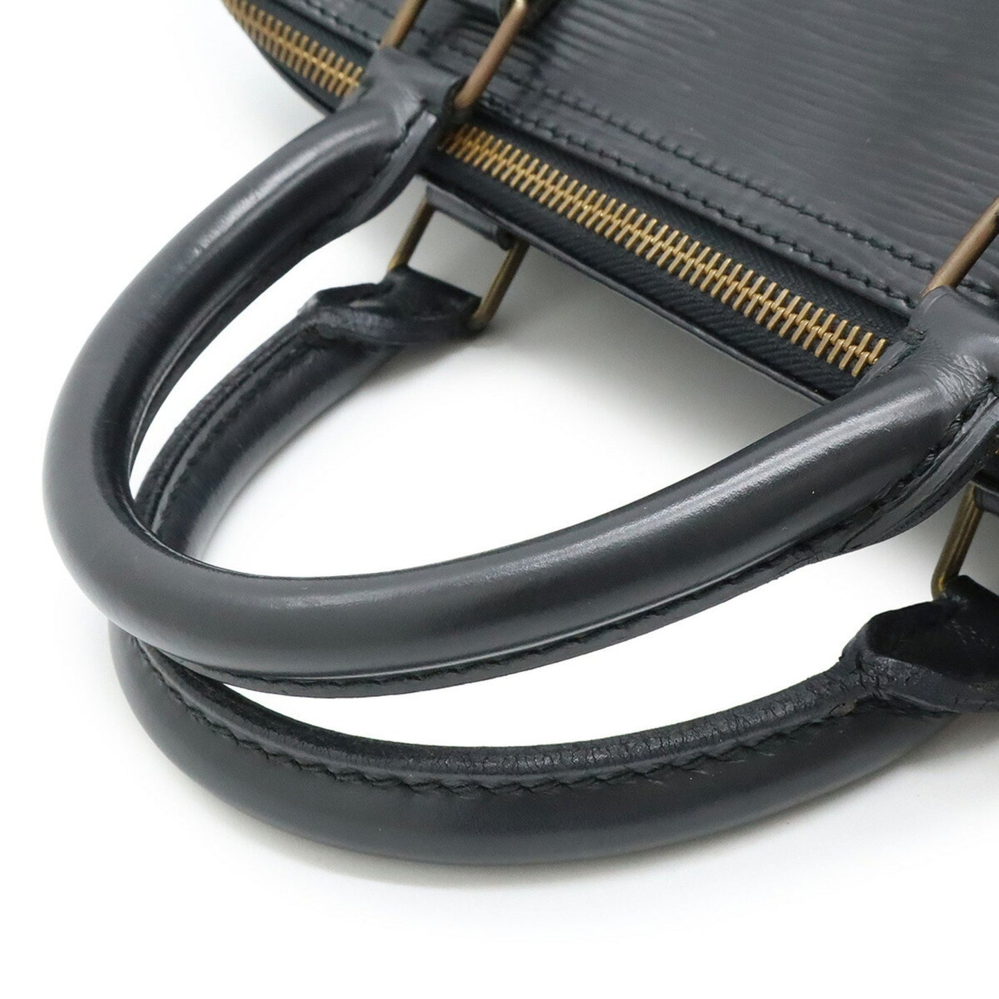 Louis Vuitton Black Leather Speedy 30