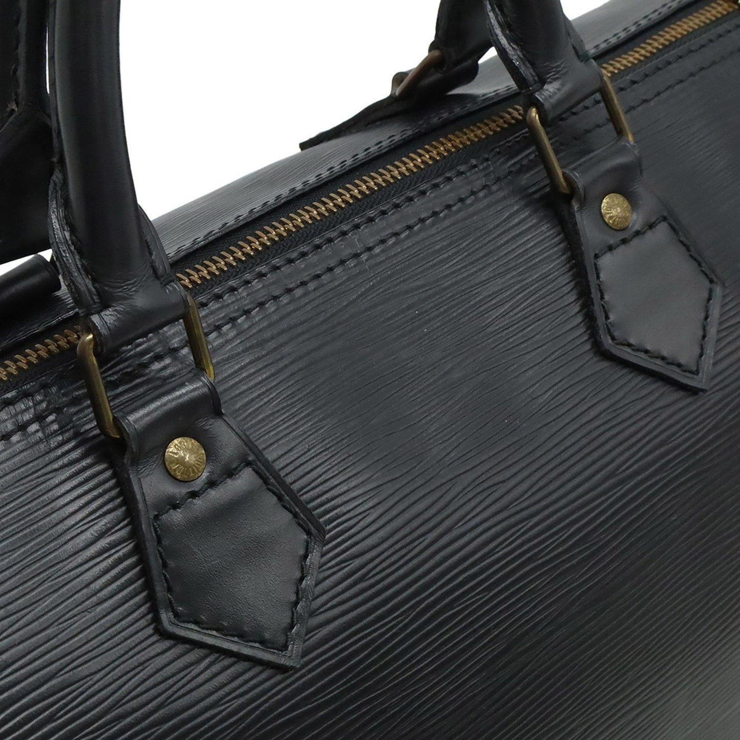 Louis Vuitton Black Leather Speedy 30