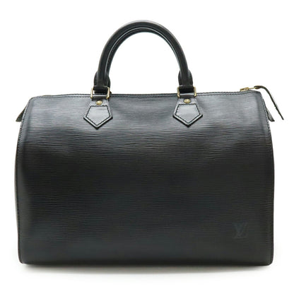Louis Vuitton Black Leather Speedy 30