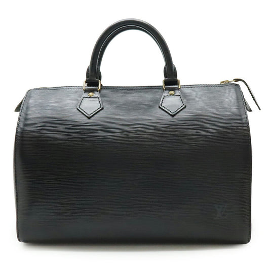 Louis Vuitton Black Leather Speedy 30