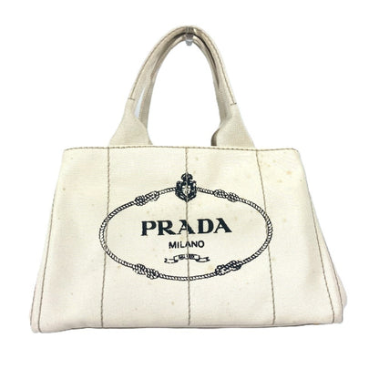 Prada White Canvas Canapa