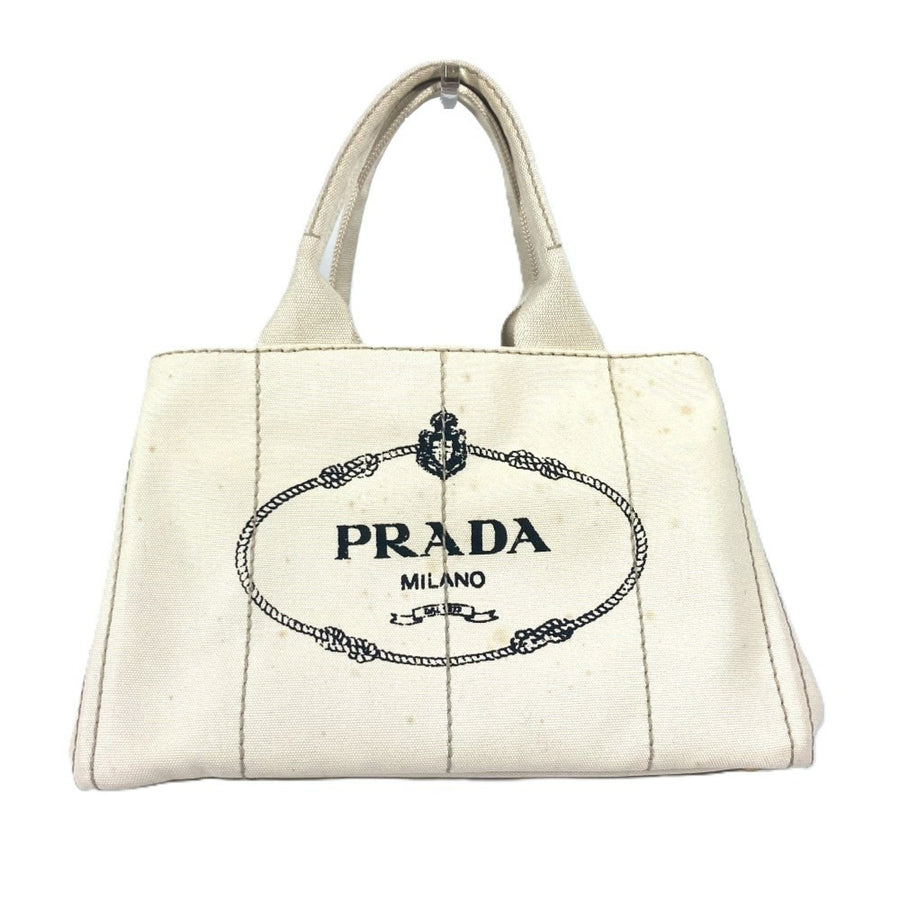 Prada White Canvas Canapa