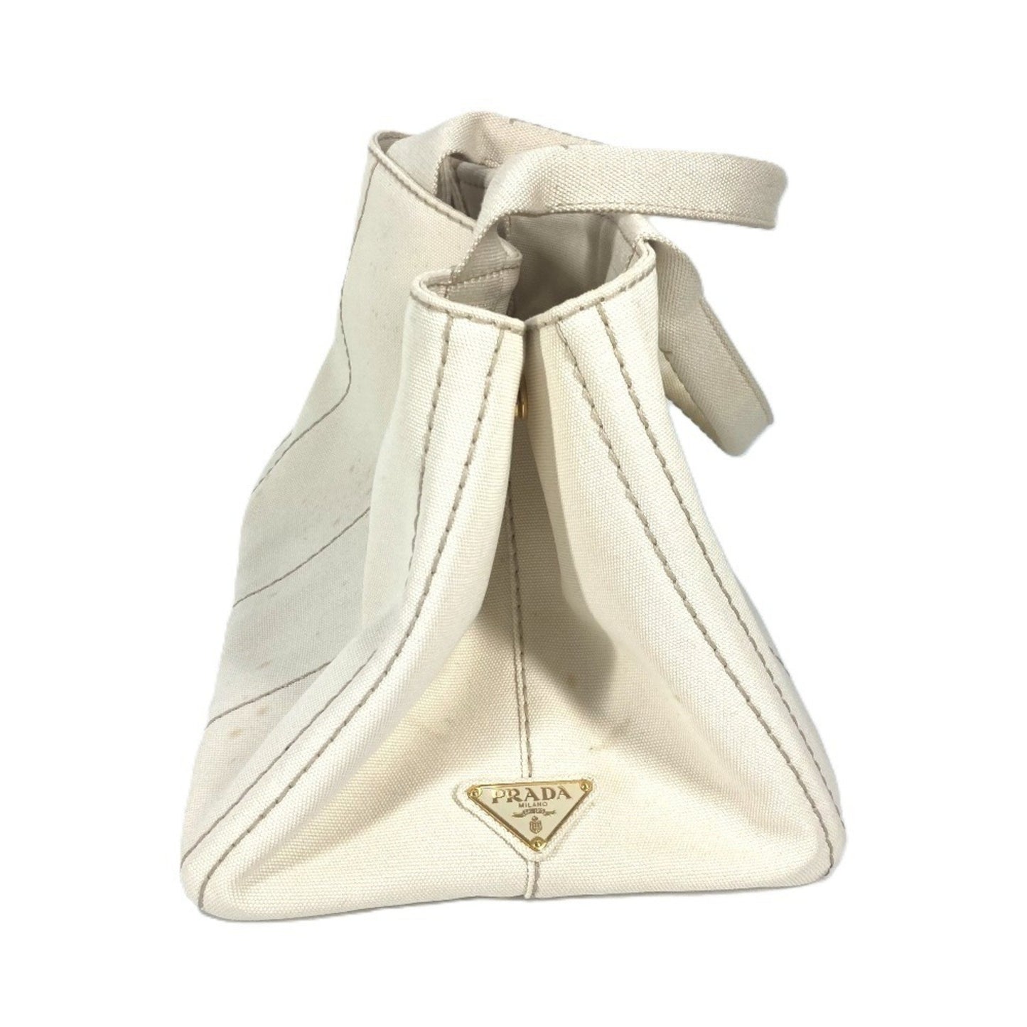 Prada White Canvas Canapa