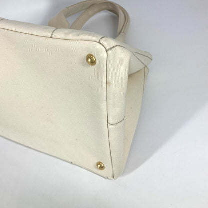Prada White Canvas Canapa