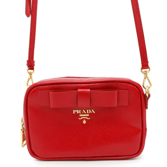 Prada Red Leather Ribbon