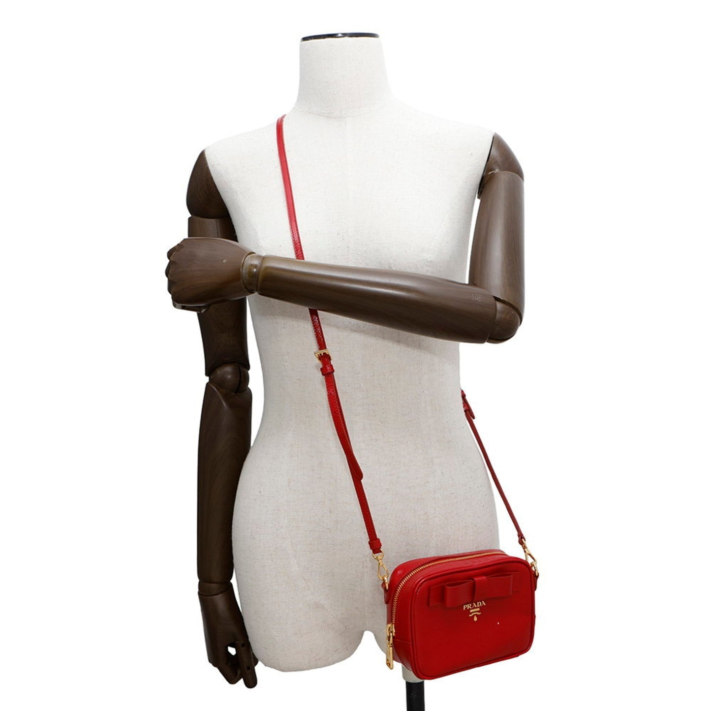 Prada Red Leather Ribbon