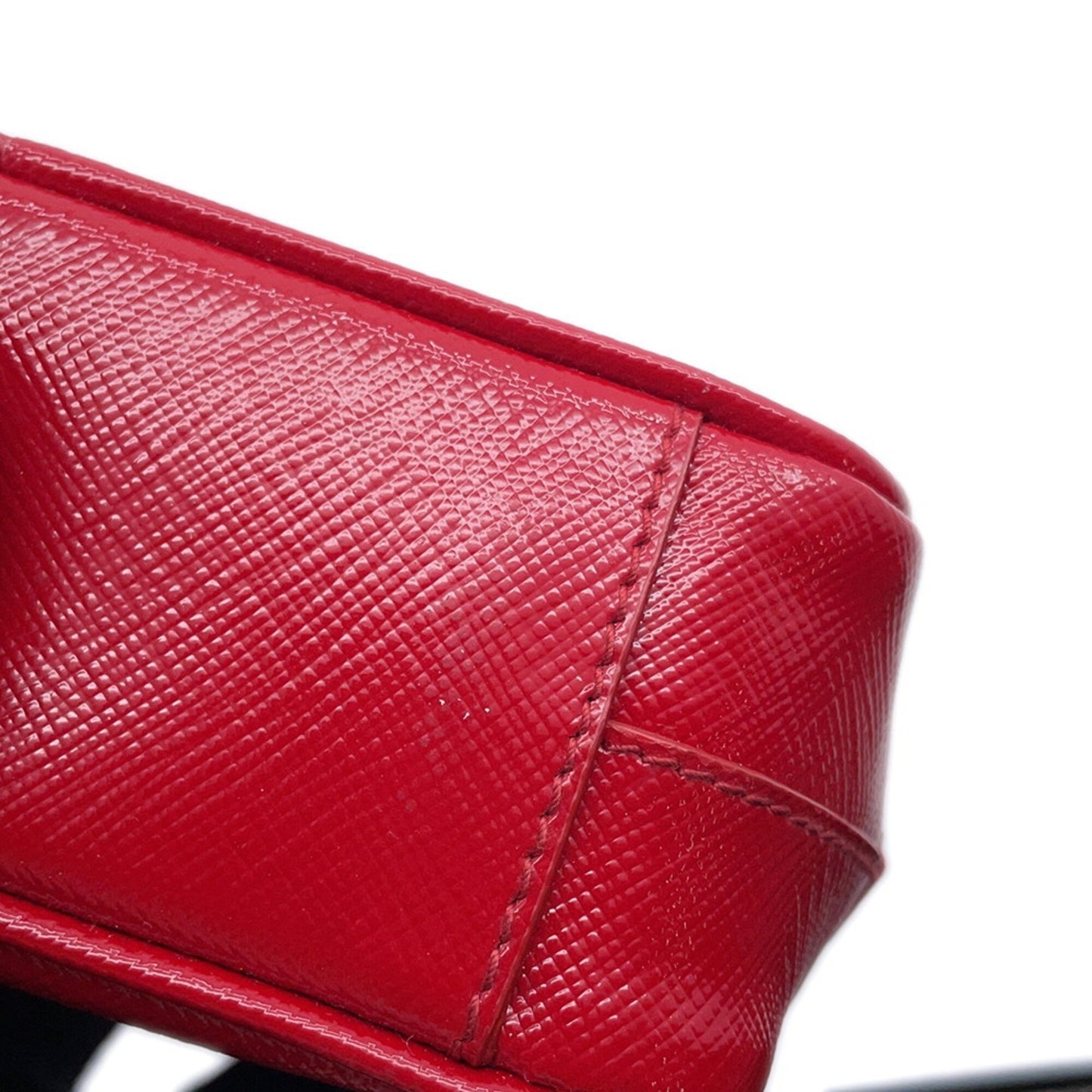 Prada Red Leather Ribbon