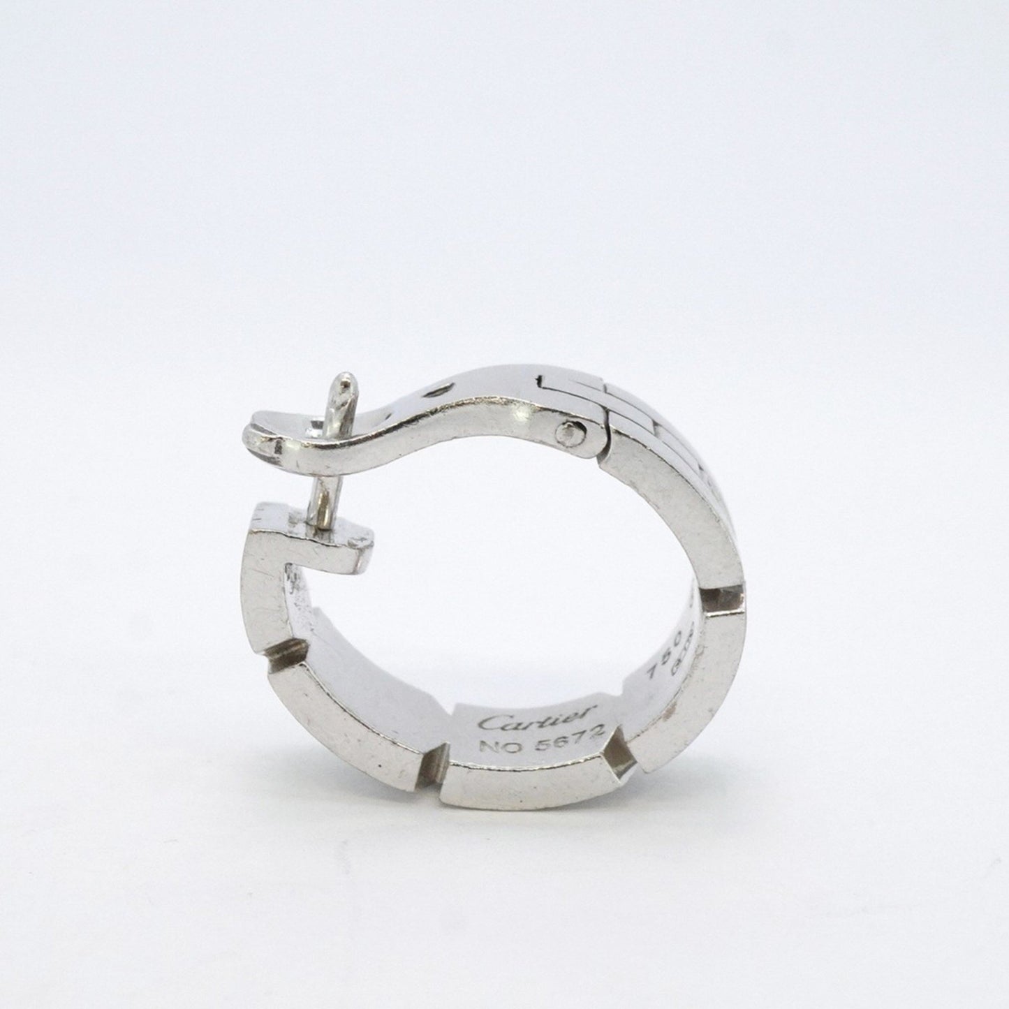 Cartier Silver White Gold Tank Française
