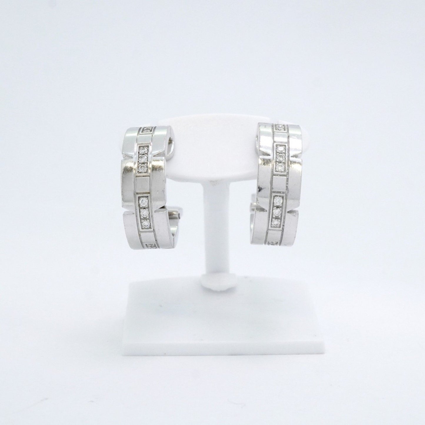 Cartier Silver White Gold Tank Française