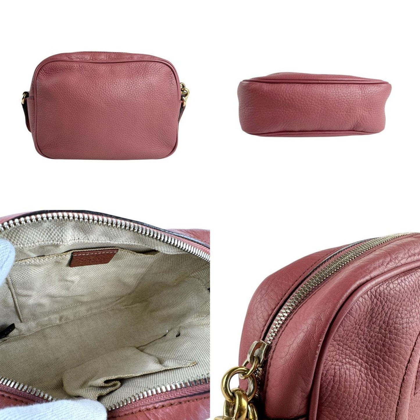 Gucci Pink Leather Interlocking G
