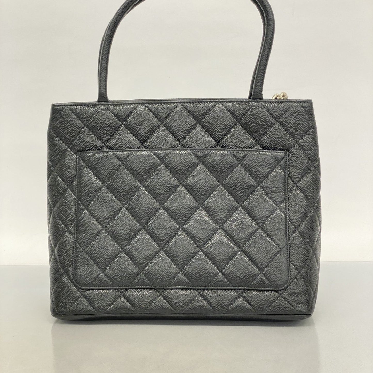 Chanel Black Leather Medaillon