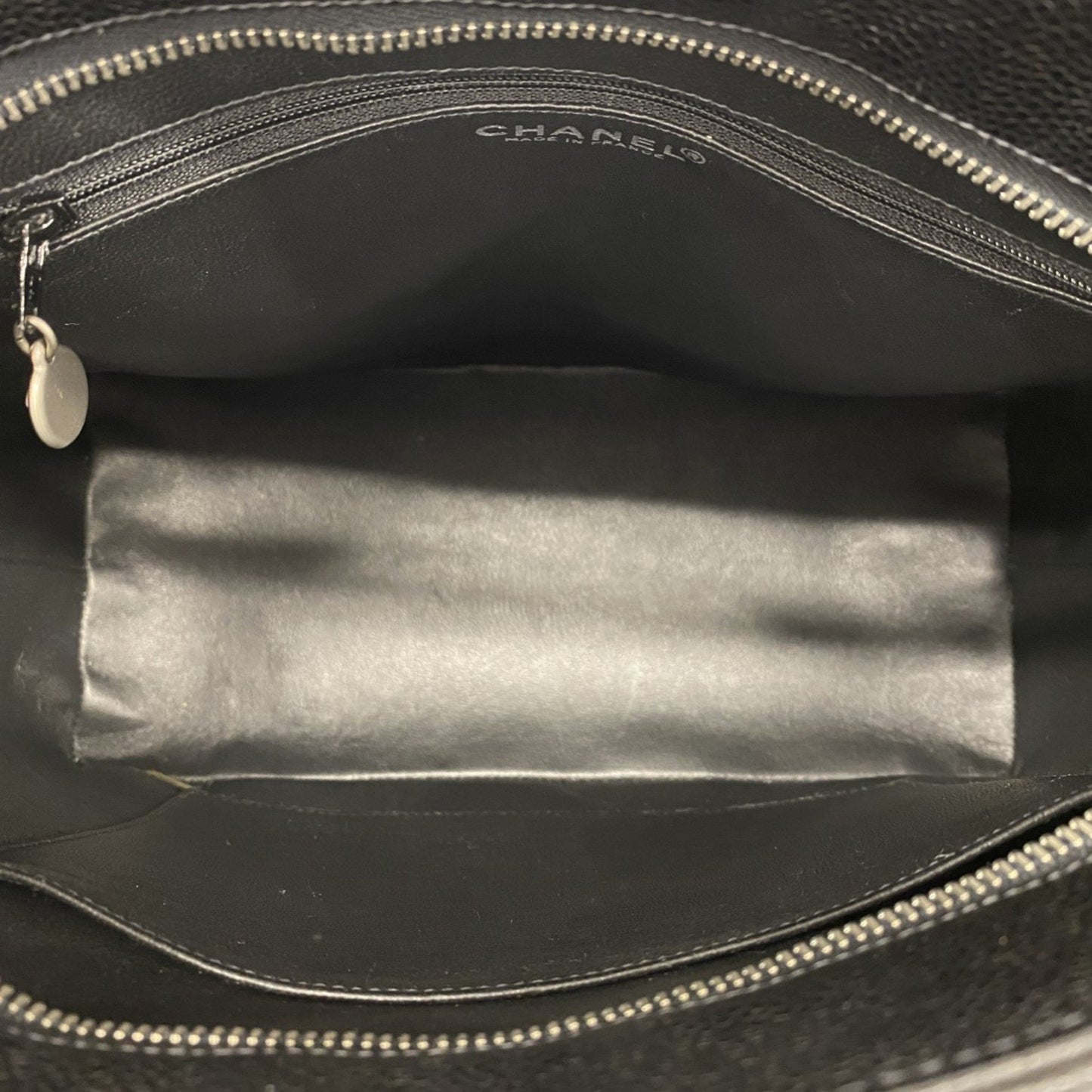 Chanel Black Leather Medaillon